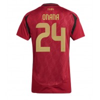 Belgien Amadou Onana #24 Fußballbekleidung Heimtrikot Damen EM 2024 Kurzarm